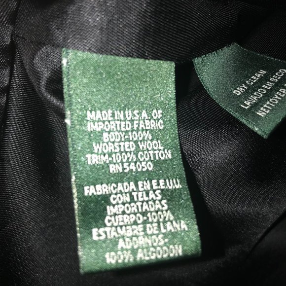 Like New Beautiful Lauren Ralph Lauren Petite Wool Blazer, Size P 8 - Picture 5 of 7